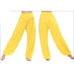 Pantalon de yoga femme harem pilates bouffant jaune - super doux et respirant Pantalon de yoga femme harem pilates bouffant jaune - super doux et respirant