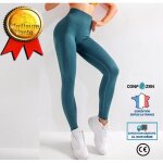 Pantalon de yoga et de fitness vert pour femme - confo� - taille haute et respirant