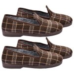 Pantoufles charentaise homme ozabi - qualité supérieure - modèle 2250 carreaux jacquard - marron - textile ... Pantoufles charentaise homme ozabi - qualité supérieure - modèle 2250 carreaux jacquard - marron - textile ...
