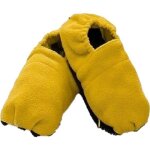 Pantoufles chaussons chauffants micro - ondables jaunes pour femme - ide cadeau