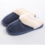 Pantoufles en coton bleu