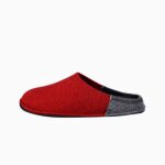 Pantoufles dhiver pour femmes - nuvola - bicolore - rouge - semelle amovible et surélevée Pantoufles dhiver pour femmes - nuvola - bicolore - rouge - semelle amovible et surélevée