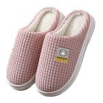 Pantoufle femme - maison - chaussons en peluche chaude - rose