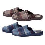 Pantoufles homme - ozabi - confort et qualit suprieure - pack de 2 jacquard - bleu
