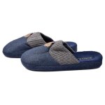 Pantoufles homme premium - ozabi - mu6000 - velours couture et semelle renforc�e - marine