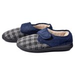 Pantoufles homme premium scratch couleurs - ozabi - mu7291 marine - confortables et antidrapantes