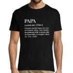 T - shirt homme - papa - dfinition objective - col rond - personnalis - manches courtes