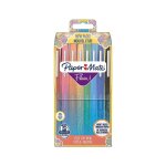 Feutre - paper mate - flair original - 16 couleurs - pointe moyenne 0. 7mm - pochette incluse
