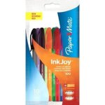 Papermate - inkjoy 100 cap: 10 stylos bille inkjoy 100 non retractable couleurs fun assorties en blister. ...
