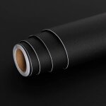 Film vinyle autocollant - hautstore - noir mat - 60x500cm - d�coratif - non toxique