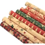 Papier cadeau de nol kraft rouleau de papier demballage pour emballer des cadeaux lors de la fte ensemble ...