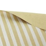Papier cadeau � rayures kraft et blanc 2 x 070m