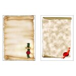 Papier design - sigel - a4 - 185 g / m2 - motif parchemin mdival - 12 feuilles