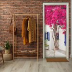 Papier peint adhesif porte grèce fleurs arbre (91x211 cm) pour chambre salon photo non tissé muraux moderne ... Papier peint adhesif porte grèce fleurs arbre (91x211 cm) pour chambre salon photo non tissé muraux moderne ...