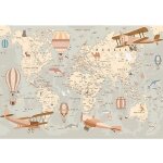 Papier peint chambre enfant animé animaux carte du monde 254x184 cm intissé salon photo non tissé muraux ... Papier peint chambre enfant animé animaux carte du monde 254x184 cm intissé salon photo non tissé muraux ...