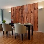 Papier peint fonds et dessins imitation - bois 250x193 cm - papier peint panoramique - intiss�