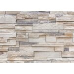 Papier peint intiss 3d brique optique beige 368x254 cm mur pierre chambre salon photo non tiss muraux ...