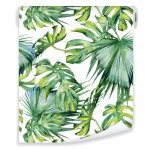 Papier peint intiss� feuilles vert rouleau 10m x 50cm tropical salon photo non tiss� muraux moderne trompe ...