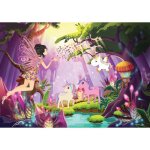 Papier peint intiss� licorne rose f�e 254x184 cm chambre enfant fille photo non tiss� muraux trompe loeil ...