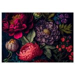Papier peint intiss panoramique fleurs pivoines vintage 254x184 cm tapisserie chambre salon photo non ...