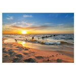 Papier peint intiss� panoramique mer coucher de soleil 368x254 cm tapisserie chambre salon photo non ...