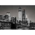 Papier peint intiss� panoramique noir et blanc new york 368x254 cm tapisserie chambre salon photo non ...