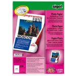 Papier photo a4 200g / m2 glac� recto - verso sigel - blanc - imprimable recto - verso pour imprimante ...