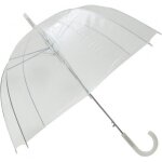 Parapluie transparent simple finition blanc