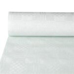 Papstar 1 x nappe damass�e 50 m x 08 m blanc (nappe de table jetable - nappe en papier intisse)