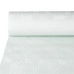 Papstar 1 x nappe damass�e 50 m x 1 m blanc (nappe de table jetable - nappe en papier intisse)