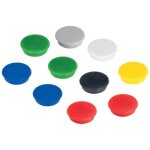 Aimants ronds - franken - 13 mm - paquet de 10 - force adh�sive 100 g - couleurs assorties