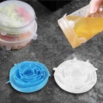 Paquet de 12 couvercles extensibles en silicone couverture extensible durable de storage de nourriture ...