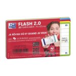 Fiches bristol flashcards - flash - 2. 0 - 32 pices - non perfores - 75x125 mm a7 - coloris assortis ...