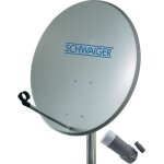 Parabole 60 cm schwaiger - gris - single - lnb