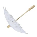 Parapluie nuptial - vvikizy - modle en dentelle beige - ouverture manuelle - accessoire de mariage