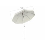 Parasol - royal gardineer -  200 cm - protection uv50 + - pliable