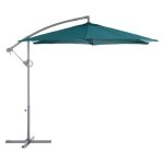 Parasol rond d�centr� janeiro 3 m bleu canard hesp�ride