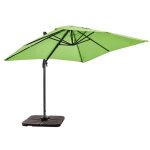Parasol dport 2x3 m et 4 dalles  remplir aluminium vert - oviala