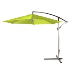 Parasol d�port� - anis - � 300 cm - toile en polyester - structure en aluminium - pliable