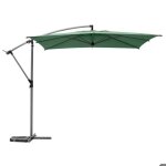 Parasol d�port� carr� manoa vert olive d25x25m en acier - hesp�ride