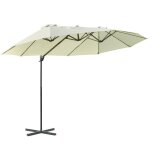 Parasol déporté grande taille xxl inclinable dim. 44l x 27l x 25h m piètement en acier inclus polyester ... Parasol déporté grande taille xxl inclinable dim. 44l x 27l x 25h m piètement en acier inclus polyester ...