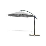 Parasol dport malaga (3x3 m) en aluminium gris anthracite et polyester - gris