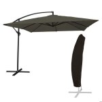Parasol d�port� molokai carr� 27x27m gris + housse