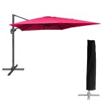 Parasol d�port� molokai carr� 3x3m fuchsia + housse