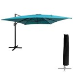 Parasol d�port� molokai rectangulaire 3x4m bleu + housse