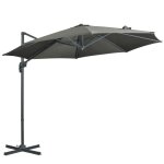 Outsunny - parasol - mtal - 294x294x248cm - gris