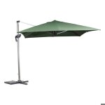 Parasol d�port� rectangulaire �quador vert olive 4 x 3m en aluminium et polyester - hesp�ride