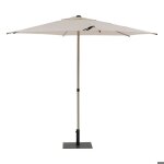 Parasol droit carr� soya argile & bl� 27m en acier et polyester - hesp�ride