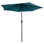 Parasol droit hapuna rond 270m de diam�tre bleu