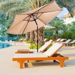 Relax4life parasol droit inclinable hexagonal �270cm en toile ultra �paisse tube en acier inoxydable ...